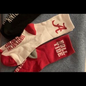 Red and White PINK socks